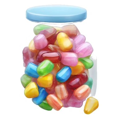 un tarro de cristal de chuches sticker