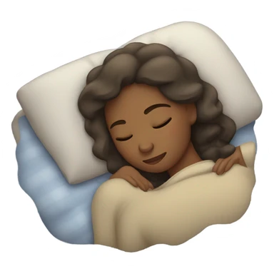 Sleeping women at night  sticker