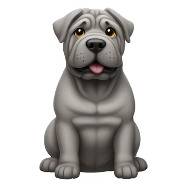 grey shar-peï with folds sticker