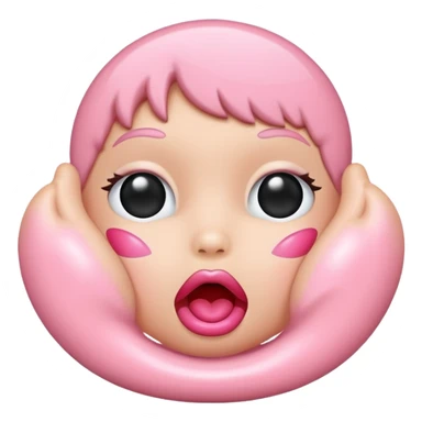 baby pink kiss mark sticker