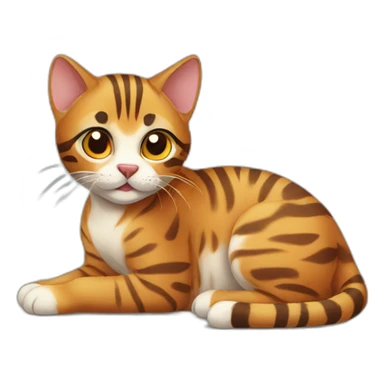 Bengal cute cat sticker