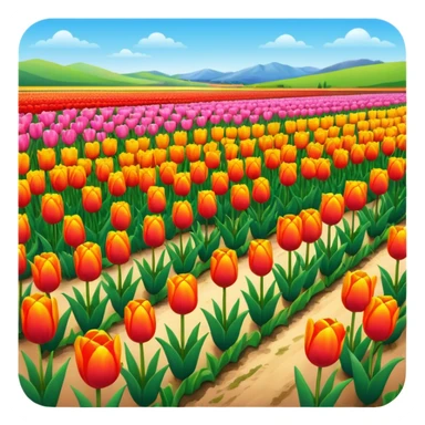 tulips fields sticker