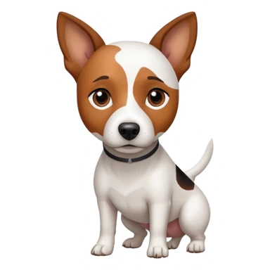 a white jack russell the size of a kelpie sticker