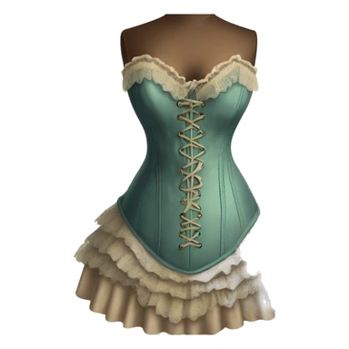 Beautiful vintage corset dress  sticker