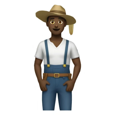 Black person farming sticker