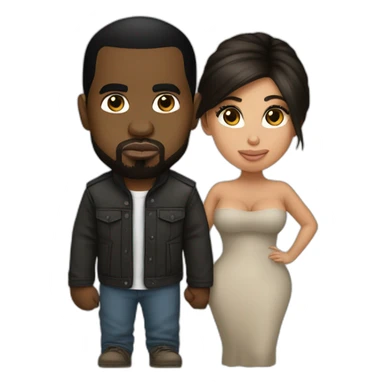 kim kardashian holding midget kanye sticker