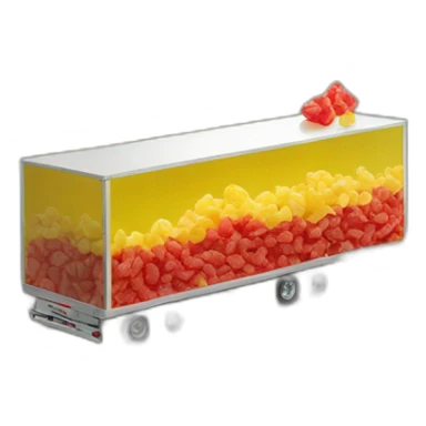 swiss trailer eating haribo on a ridge sticker