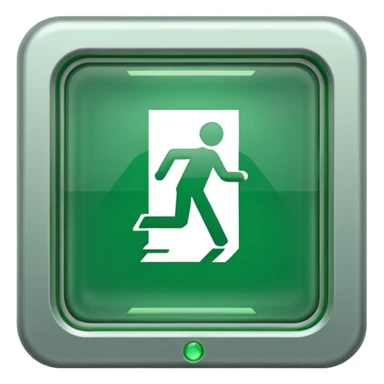 emergency exit , but only the icon inside it sticker