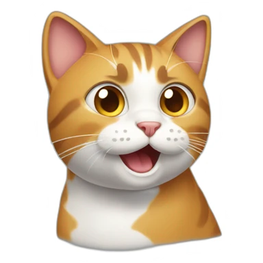 cat shocked sideway sticker