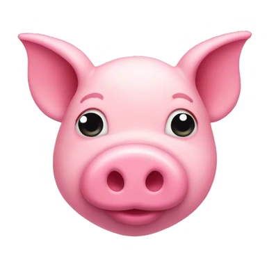 Pink heart with a pig nose sticker