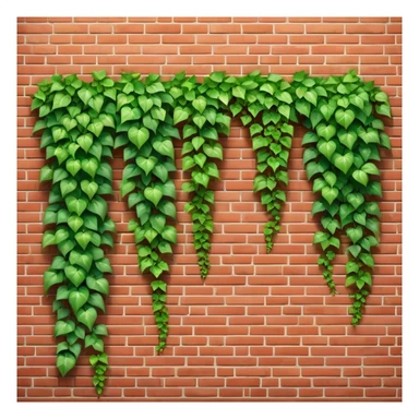 red brick wall with green ivy growing on it sticker