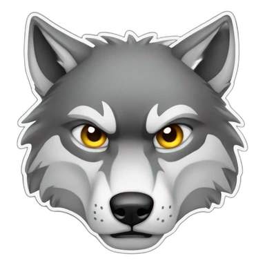 Angry wolf sticker