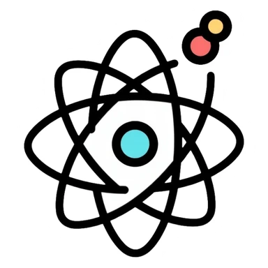 atom with valence electrons shown as outer orbital sticker