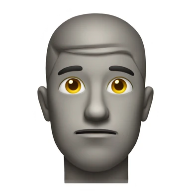 Yellow face emoji bored and tired sticker