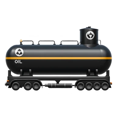 Generate a black oil tanker sticker