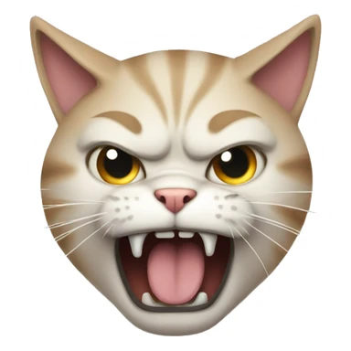 Cat super angry sticker