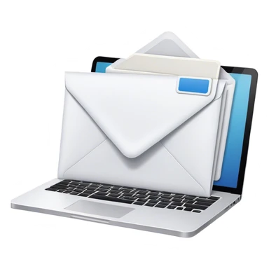 Envelopes from laptop  sticker