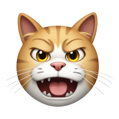 Angry animated cat sticker