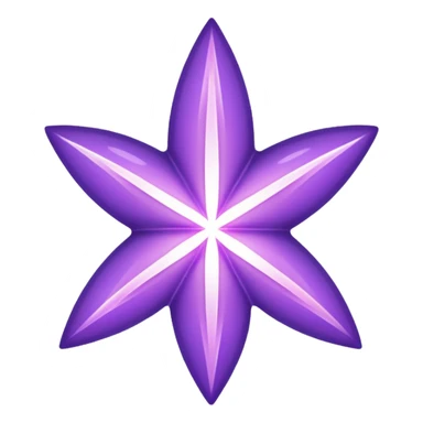 Purple void star that looks ethereal and only has four points sticker
