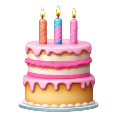 pink birthday cake sticker