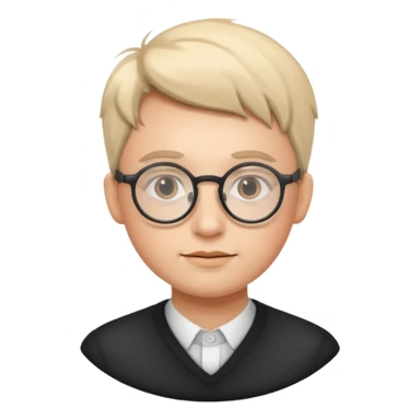 yuvarlak gözlüklü insan sticker