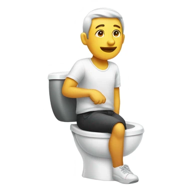 man in toilet  sticker