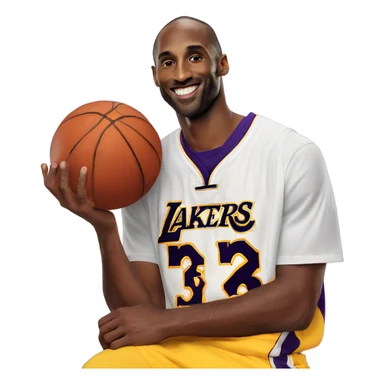 Kobe Bryant holding a basketball  sticker