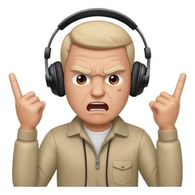 radio guy swearing sticker