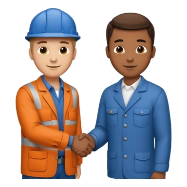 Mechanic and gentleman shaking hands sticker