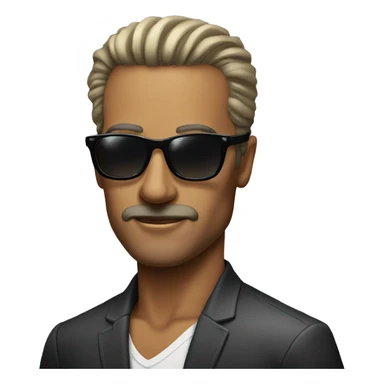 portrait of a stylish man with sunglasses sticker