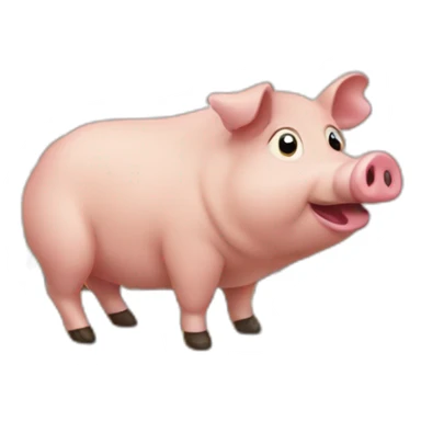 Cochon sur île deserte sticker