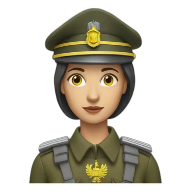 ukranian soldier woman sticker