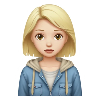 a homeless blonde woman sticker