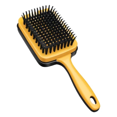 Rectangle hairbrush with bristles sticker