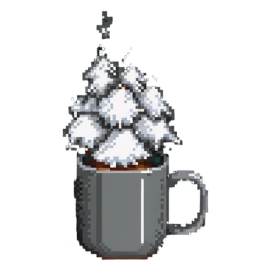 Coffee mug with steam sticker