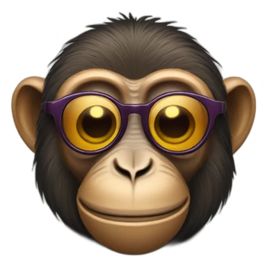 Monkey with sunglasses and henna sticker