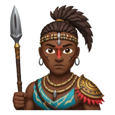 African warrior sticker