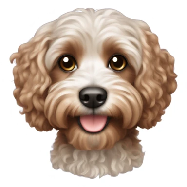 Cavapoo dark hair sticker