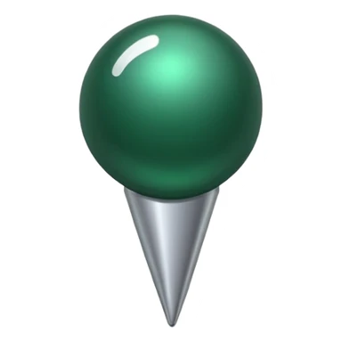 DARK GREEN pushpin sticker