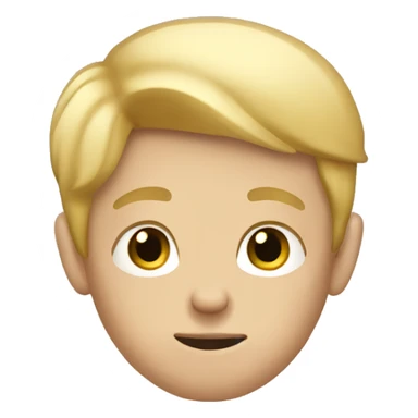 thinking blonde boy sticker
