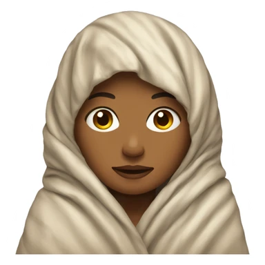 Woman in blanket  sticker