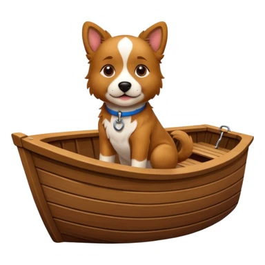 Dog on a boat  sticker
