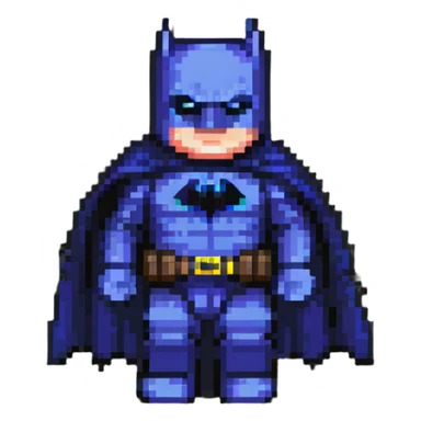 Batman with bat symbol, caped crusader silhouette sticker