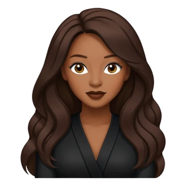 Vesta Williams, R&B Singer with long dark brown hair, black outfit sticker