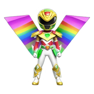 rainbow Power ranger full body sticker