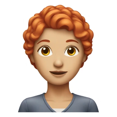 Red hair lady sticker