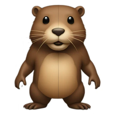 Beaver vitruvian man sticker