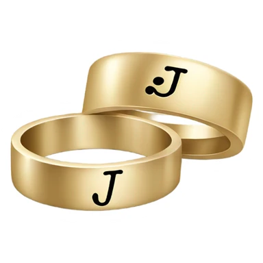 the letter j and a on a wedding ring sticker