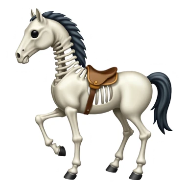 Skeleton horse sticker