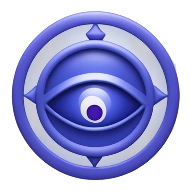 Indigo third eye chakra symbol  sticker